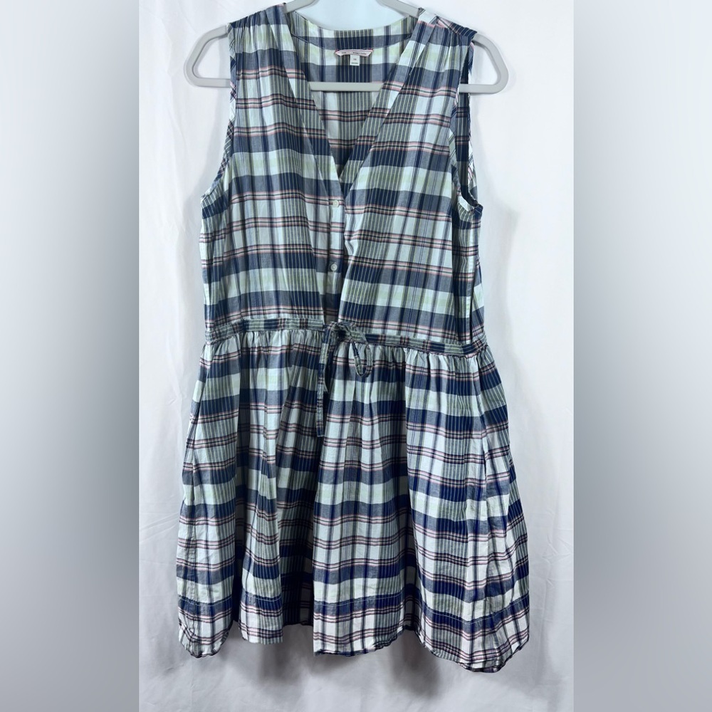 GAP Blue Plaid Dress - Picture 2 of 9